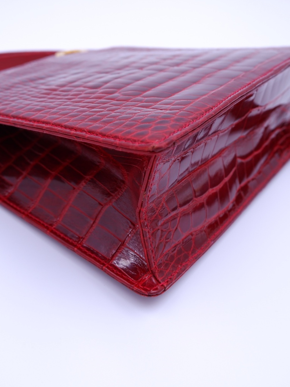 Gucci Burgundy Alligator Crossbody — 80's - Picture 11 of 13